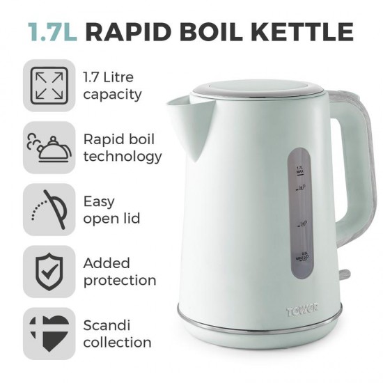 Shop quality Tower Scandi Rapid Boil Kettle with Rapid Boil, 1.7 Litre, Green in Kenya from vituzote.com Shop in-store or online and get countrywide delivery!