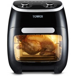 Tower Xpress 5-in-1 Air Fryer Oven with Rapid Air Circulation, Manual Control and 60 Minute Timer, 11 Litre, Black
