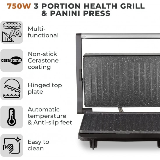 Tower Panini Grill Cerastone Stainless Steel, 750 Watts, T27038 Shop quality Tower Panini Grill Cerastone Stainless Steel, 750 Watts in Kenya from vituzote.com Shop in-store or online and get countrywide delivery!