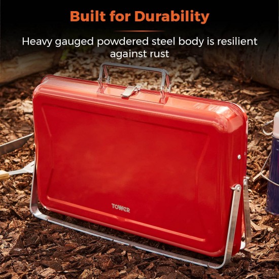 Shop quality Tower Stealth Portable Charcoal Briefcase BBQ with Carry Handle, Red in Kenya from vituzote.com Shop in-store or online and get countrywide delivery!