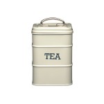 Living Nostalgia Metal Tea Caddy, 11 x 17 cm - Antique Cream