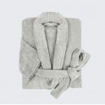Ariika Egyptian 100% Cotton Bathrobe, Grey - Large