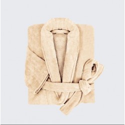 Ariika Egyptian 100% Cotton Bathrobe, Beige - Medium