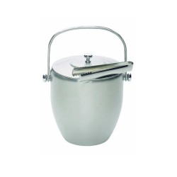BarCraft Stainless Steel Ice Bucket with Lid & Tongs- Gift Boxed