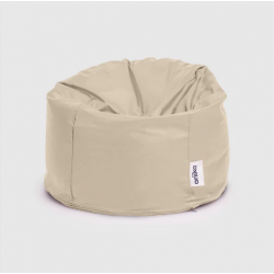 Ariika Big Buff Buff  Leather Bean Bag, Beige