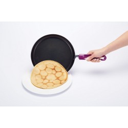 Colourworks Non-Stick Crepe Pan, 24 cm - Purple