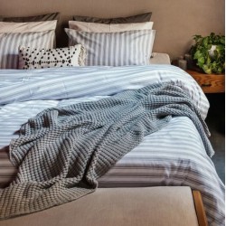 Ariika Honey Comb Throw Blanket (140 x 180 cm), Grey - 100% Egyptian Cotton