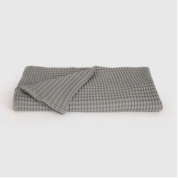 Ariika Honey Comb Throw Blanket (140 x 180 cm), Grey - 100% Egyptian Cotton