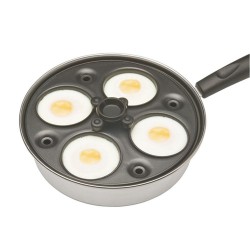 Kitchen Craft Aluminium Coated Carbon Steel Four Hole Egg Poacher