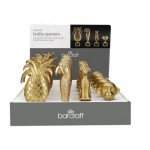 BarCraft Crown Top Bottle Openers , Gold Finish - Assorted