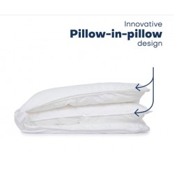 Ariika Duo 100% Hypoallergenic Down Alternative 3 Layer Pillow-in-Pillow, 50 x 70 cm