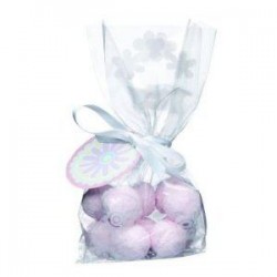 Sweetly Does It Patterned Treat Bag with Ribbon, Set of 12