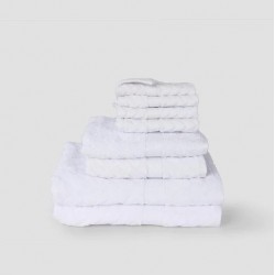 Ariika Plaza Family Bundle Towel, White ( 100% Giza Egyptian 600 GSM Cotton)