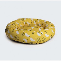 Ariika Snoozy Medium Yellow Paws Pet Bed 