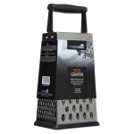 Master Class Four Sided Stainless Box Grater 24.5 cm ( Non-Slip Base + Soft Grip)