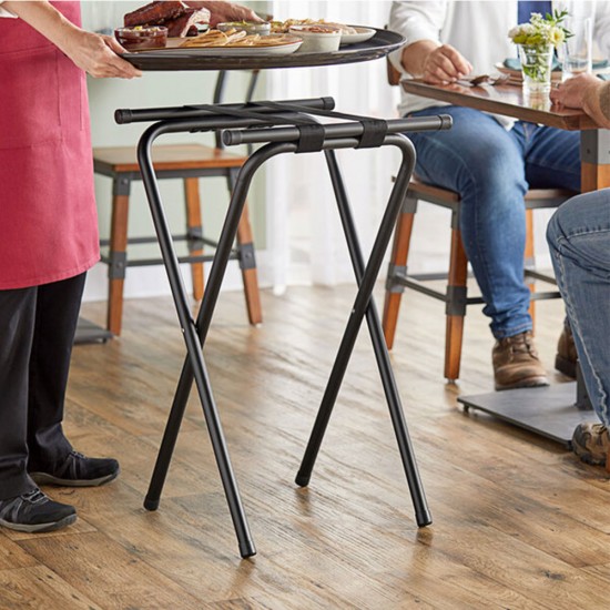 Neville GenWare Black Metal Tray Stand, 42 x 84cm (W x H)