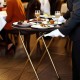 Neville Genware Gold Metal Tray Stand, 42 x 84cm (L x H)