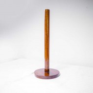 Sunny Daze Handcrafted Mahogany Wood Kitchen Paper Towel Holder - Straight Rod Design Without Top Finial, Height 37cm
