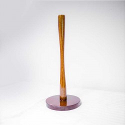Sunny Daze Handcrafted Mahogany Hardwood Paper Towel Holder - Middle Tapered Rod Design, Height 37cm