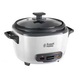 Russell Hobbs Large Rice Cooker - Up to 14 Servings with Steamer Basket, 500 W, White