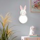 Dunelm MDF Bunny With Acrylic Mirror, 36x18cm, Grey