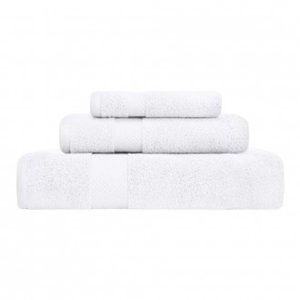 Superior Zero Twist 100% Cotton Super Soft and Absorbent 3 - Piece Towel Set, White
