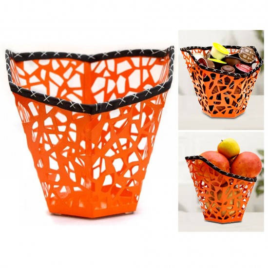 Shop quality Zuri Coffee Pod Holder/Fruit ~Basket, Hand-Stitched Leather Rim, Orange in Kenya from vituzote.com Shop in-store or online and get countrywide delivery!