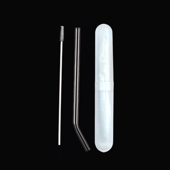 Diamond Borosilicate Glass Straw with Cleaning Brush and Plastic Case. Diamond Borosilicate Glass Straw with Cleaning Brush and Plastic Case.