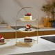  Utopia Gold 3 Tier Plate Stand 16.5" (42cm)