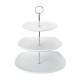 Utopia Titan Square 3 Tiered Porcelain Plate Stand Utopia Titan Square 3 Tiered Porcelain Plate Stand