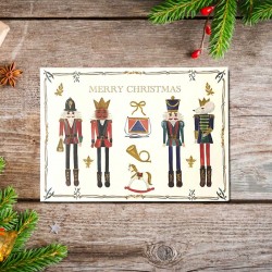 Ruby Ashley The Nutcracker Christmas Card With Envelope - Green Gold Boarder