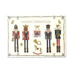 Ruby Ashley The Nutcracker Christmas Card With Envelope - Green Gold Boarder