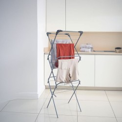 OurHouse Slimline 3-Tier Clothes Airer, Steel Frame, Indoor Use, 12M, 15KG, Grey