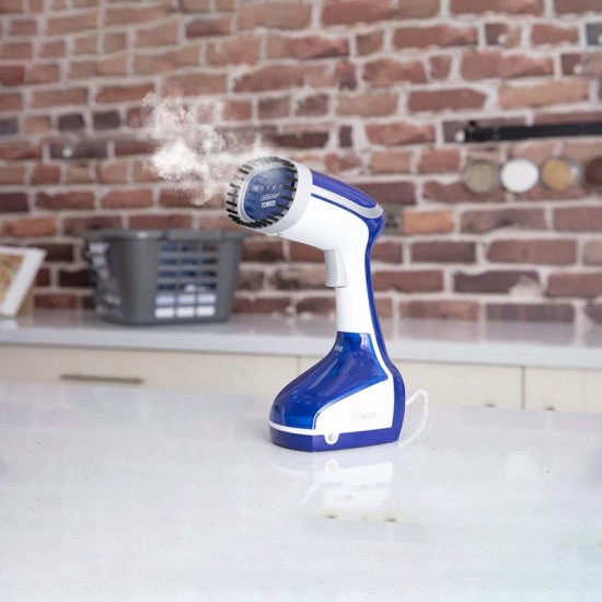 Tower Ceraglide Portable/Travel Garment Steamer with Ceramic Soleplate, 1000W, Blue and White, T22014BLU Shop quality Tower Ceraglide Portable/Travel Garment Steamer with Ceramic Soleplate, 1000W, Blue and White in Kenya from vituzote.com Shop in-store or online and get countrywide delivery!