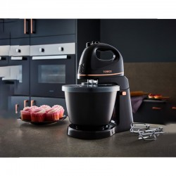 Tower Rose Gold 2-in-1 Hand & Stand Mixer, 2.5L, 300W, Black