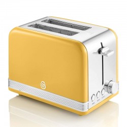 Swan 2 Slice Retro Toaster - Yellow