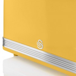 Swan 2 Slice Retro Toaster - Yellow