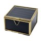 Shop quality Candlelight Metal Frame Glass Jewellery Box With Navy Fabric Lining, 8x8x5cm in Kenya from vituzote.com Shop in-store or online and get countrywide delivery!