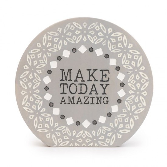 Shop quality Candlelight Resin Round Block "Make Today Amazing" ,Grey in Kenya from vituzote.com Shop in-store or online and get countrywide delivery!