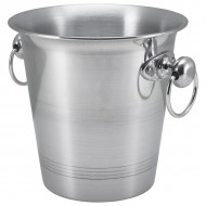 Neville Genware Aluminium Wine Bucket With Ring Handles,  3.25 Liters