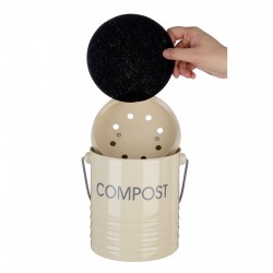 Premier Cream Compost Bin With Handle