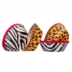 Premier Leopard and Zebra design Print Cupcake Cases, 60 Pieces