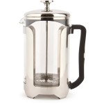 La Cafetière Roma Cafetiere, 12-Cup, Stainless Steel Finish, 1.5 Litres