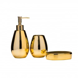 Premier Magpie Dolomite Gold 3 Piece Bathroom Set 