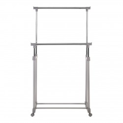 Premier Clothes Hanging Double Rail With Wheels