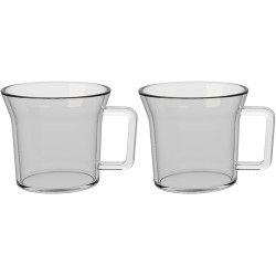La Cafetière 'Matcha' Small Insulated Thermal Glass Espresso Cups / Tea Mugs, 70 ml (Set of 2)