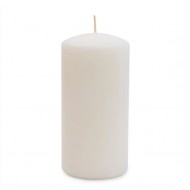 Candlelight Luxury White Pillar Candle, 15cm Tall  ( 60cm burn time)