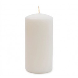 Candlelight Luxury White Pillar Candle, 15cm Tall  ( 60cm burn time)