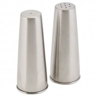 Neville Genware Stainless Steel Conical Salt & Pepper, Set 