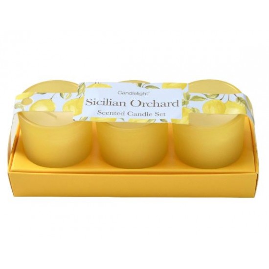 Shop quality Candlelight Sicilian Orchard Set of 3 Mini Votives Candles in Gift Box Basil and Wild Lemon Scent in Kenya from vituzote.com Shop in-store or online and get countrywide delivery!